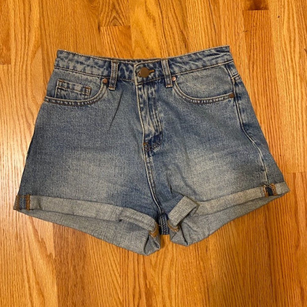 TOBI high-waisted denim shorts